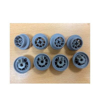 Lot roulette panier inférieur lave vaisselle