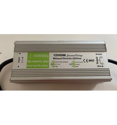 Transformateur waterproof 12V 60W
