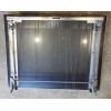 Vitre extérieure de porte - bandeau inox + Charnières + poignée